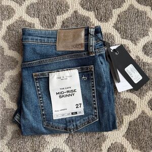 Rag & Bone The Cate Mid-Rise Skinny Denim - size 27 NWT